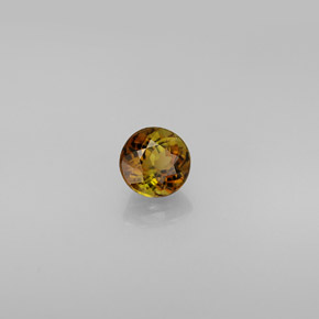 Turmalina multicolor natural de 0,61 ct, corte redondo, VVS