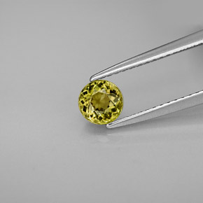 Turmalina verde natural de 0,57 ct, corte redondo, VVS-VS