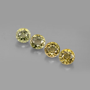 Gemas de turmalina multicolor natural de  ct, corte redondo, VVS-VS