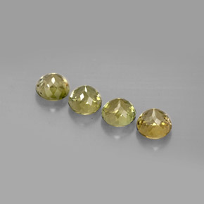 Gemas de turmalina multicolor natural de  ct, corte redondo, VVS-VS