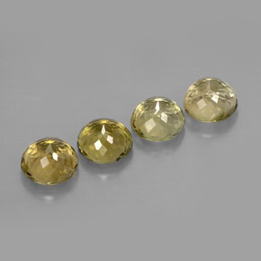 Gemas de turmalina amarillo natural de  ct, corte redondo, VVS
