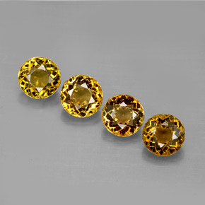 Gemas de turmalina amarillo natural de  ct, corte redondo, VVS-VS
