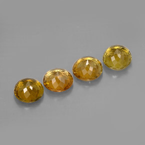Gemas de turmalina amarillo natural de  ct, corte redondo, VVS-VS
