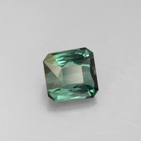 Turmalina verde natural de 1,45 ct, corte esmeralda, VVS-VS
