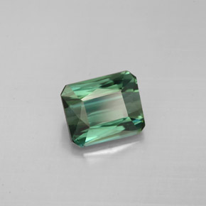 Turmalina verde natural de 1,93 ct, corte esmeralda, VS-SI