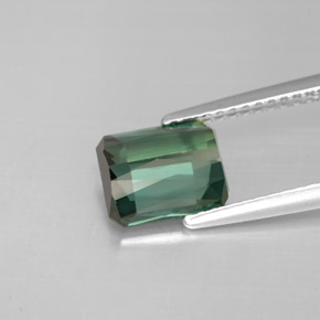 Turmalina verde natural de 1,93 ct, corte esmeralda, VS-SI