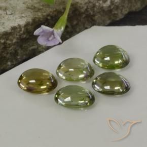 Gemas de Turmalina Multicolor natural de 5.25 ct, Ovalada, Transparente