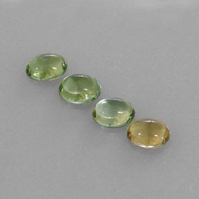 Gemas de turmalina multicolor natural de  ct, corte óvalo, transparente