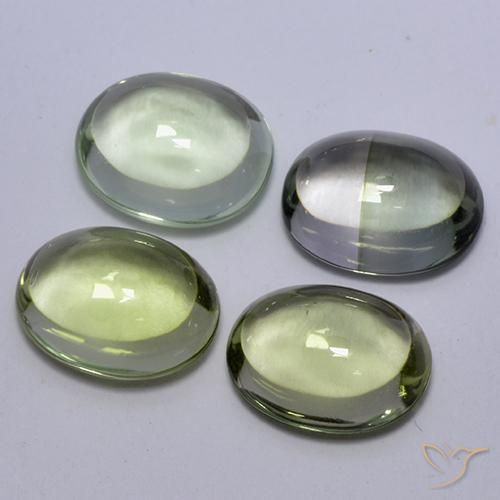 Gemas de Turmalina Verde claro natural de 5.48 ct, Ovalada, Transparente