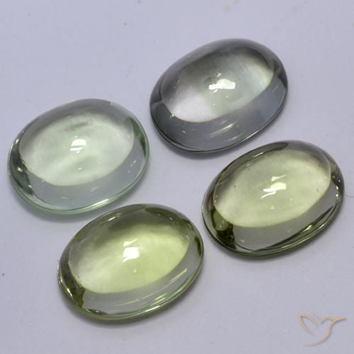 Gemas de Turmalina Verde claro natural de 5.48 ct, Ovalada, Transparente