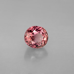 Turmalina rosa natural de 1,39 ct, corte óvalo, VS