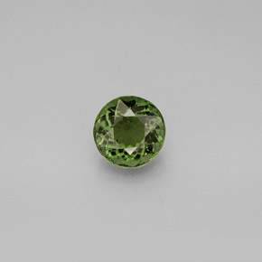 Turmalina verde natural de 1,23 ct, corte redondo, VVS