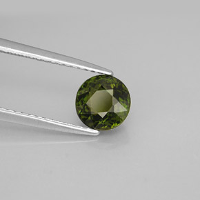 Turmalina  natural de 1,25 ct, corte redondo, VS