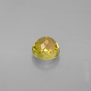 Turmalina amarillo natural de 1,11 ct, corte redondo, VS