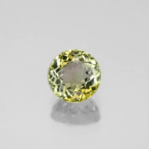 Turmalina verde natural de 0,91 ct, corte redondo, VVS