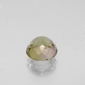 Turmalina verde natural de 0,91 ct, corte redondo, VVS