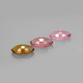 Gemas de turmalina multicolor natural de 1,96 ct, marquesa, VVS-VS