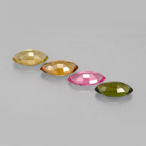 Gemas de turmalina multicolor natural de  ct, marquesa, VVS-VS