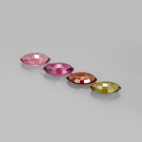 Gemas de turmalina multicolor natural de  ct, marquesa, VVS-VS