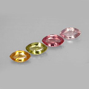 Gemas de turmalina multicolor natural de  ct, marquesa, VVS-VS