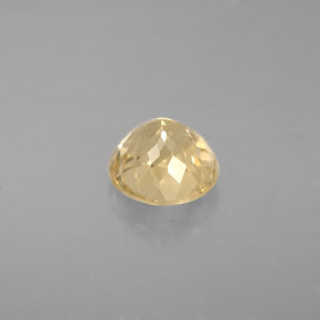 Turmalina amarillo natural de 1,28 ct, corte redondo, VS