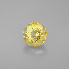Turmalina amarillo natural de 1,26 ct, corte redondo, VS-SI