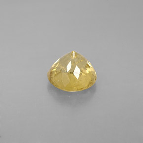 Turmalina amarillo natural de 1,26 ct, corte redondo, VS-SI