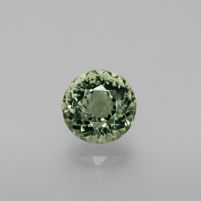 Turmalina verde natural de 1,29 ct, corte redondo, VS