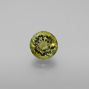 Turmalina verde natural de 1,53 ct, corte redondo, VS