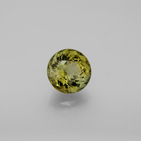 Turmalina verde natural de 1,53 ct, corte redondo, VS