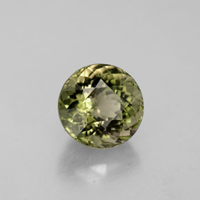 Turmalina verde natural de 1,51 ct, corte redondo, VVS-VS