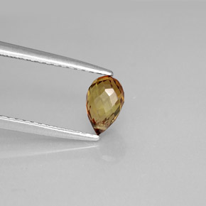 Turmalina marrón natural de 0,73 ct, briolette, VVS-VS