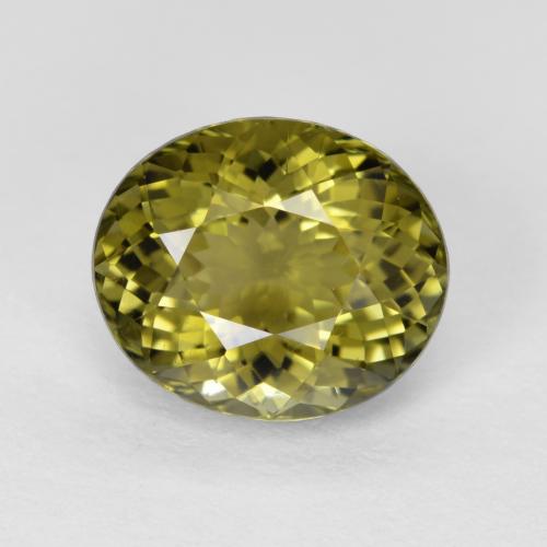Turmalina verde natural de 1,59 ct, corte óvalo, VS