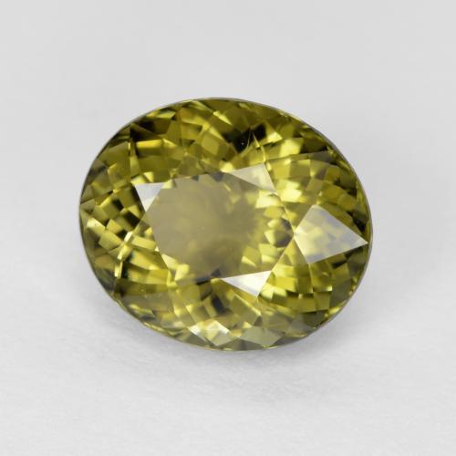 Turmalina verde natural de 1,59 ct, corte óvalo, VS