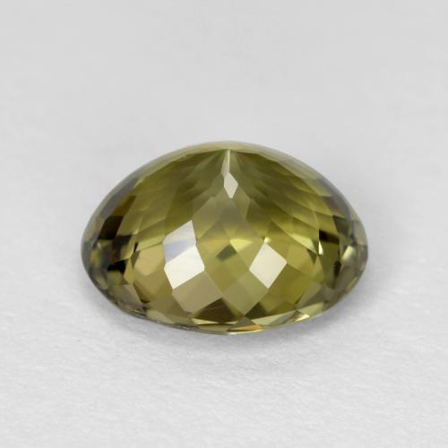 Turmalina verde natural de 1,59 ct, corte óvalo, VS