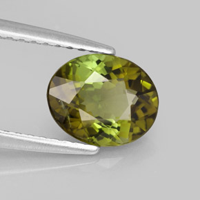 Turmalina multicolor natural de 1,34 ct, corte óvalo, VS