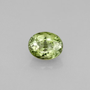 Turmalina verde natural de 1,24 ct, corte óvalo, VVS-VS