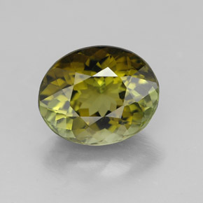 Turmalina verde natural de 2,12 ct, corte óvalo, VVS-VS