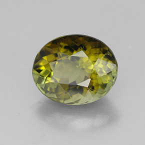 Turmalina verde natural de 2,12 ct, corte óvalo, VVS-VS