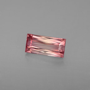 Turmalina rosa natural de 1,21 ct, baguette, VVS-VS