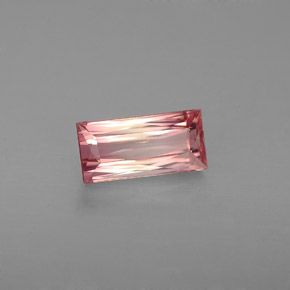 Turmalina rosa natural de 1,21 ct, baguette, VVS-VS