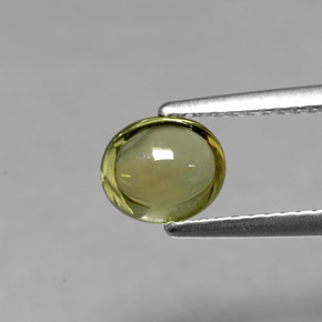Turmalina verde natural de 1,14 ct, corte óvalo, transparente