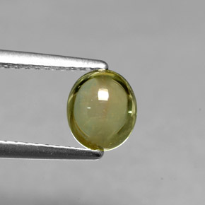 Turmalina verde natural de 1,14 ct, corte óvalo, transparente