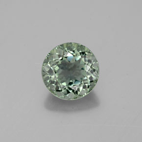 Turmalina verde natural de 1,12 ct, corte redondo, VS