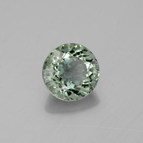 Turmalina verde natural de 1,12 ct, corte redondo, VS