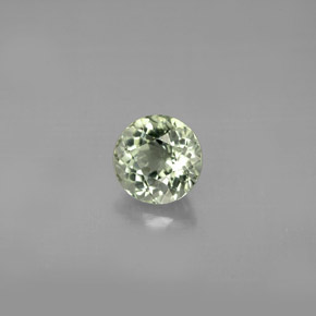 Turmalina verde natural de 0,90 ct, corte redondo, VVS-VS