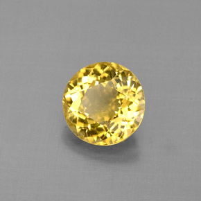 Turmalina amarillo natural de 0,99 ct, corte redondo, VS