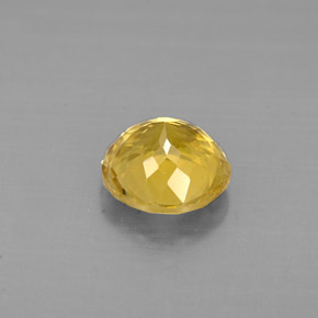 Turmalina amarillo natural de 0,99 ct, corte redondo, VS
