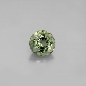 Turmalina verde natural de 1,11 ct, corte redondo, VVS-VS
