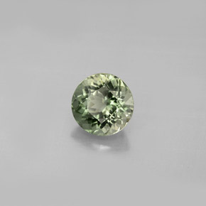 Turmalina verde natural de 1,11 ct, corte redondo, VVS-VS